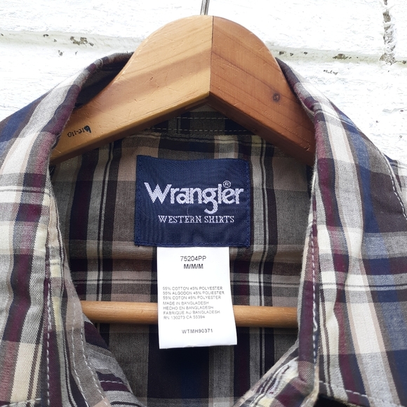 Vintage Wrangler Pearl Snap Shirt Western - Picture 2 of 5